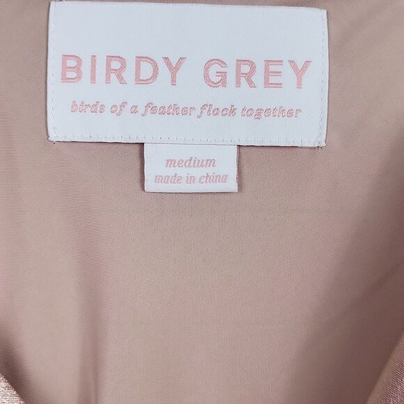 BIRDY GRAY nude gold satin dress. Size M - Picture 5 of 7